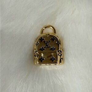 Louis Vuitton Gold and Black Backpack Charm